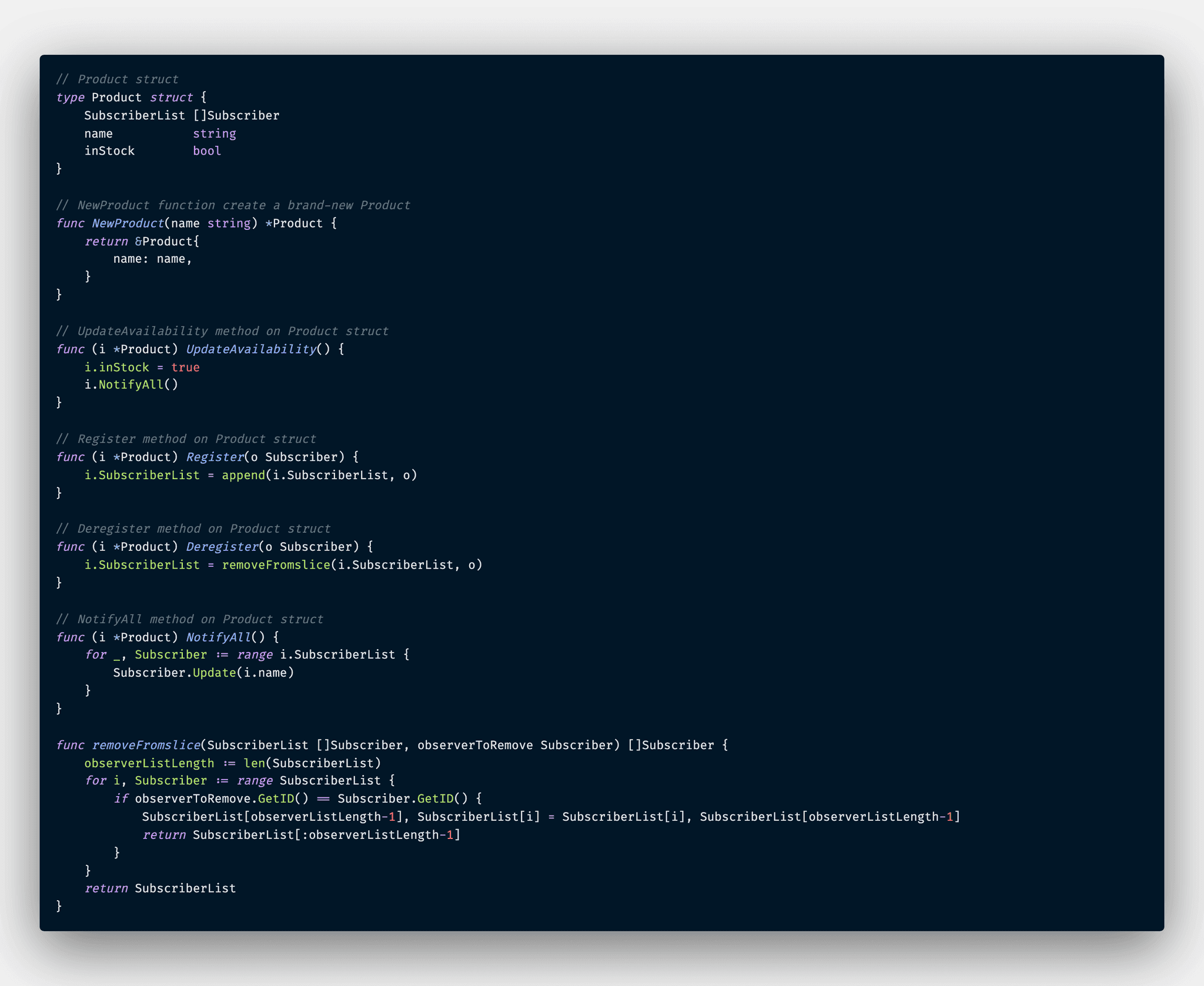 Observer Product